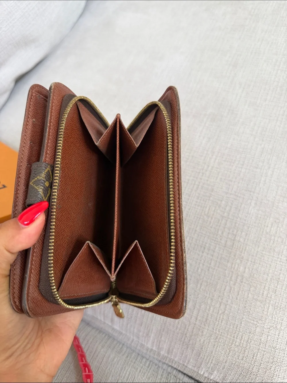 Louis Vuitton Bi-fold Wallet Porte Papier M61207 Monogram Brown